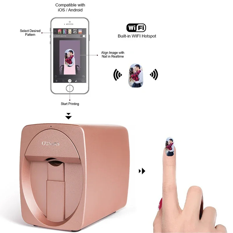 Commercial Nail Printing Machine - Оригинальный мобильный принтер для ногтей 3D