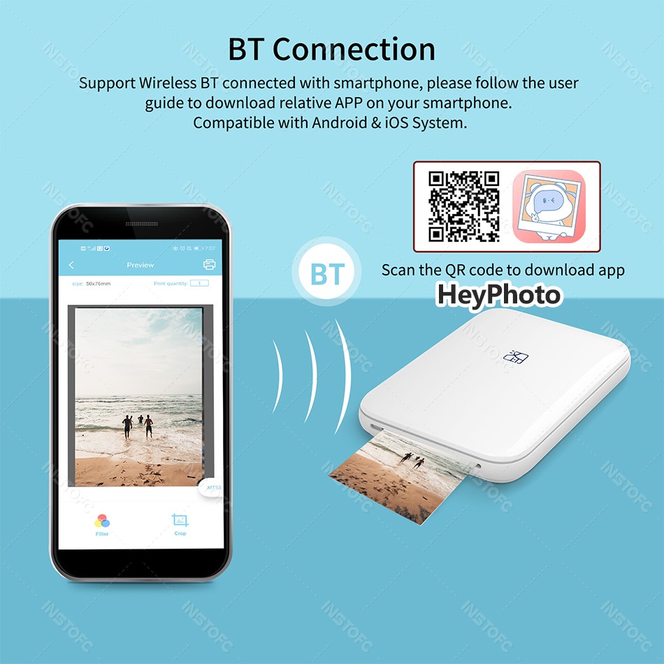 MT53 цветной фото портативный  – обзор и цена Commercial Photo Printer